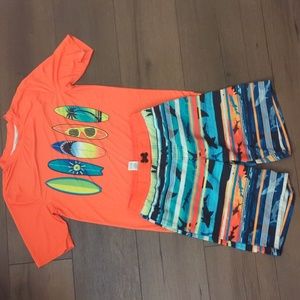 ☀️Big boys swim rashguard and trunks